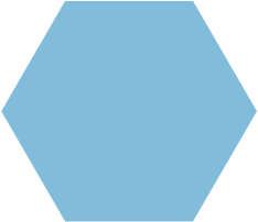 Héxagone bleu clair